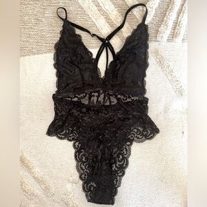 Oh La La Cheri Paris - Lace Strappy Teddy (Small)
